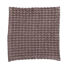 Stonewashed Cotton Waffle Weave Dish Cloths, Aubergine Color, Set of 3