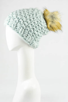 Oversized Chunky Pom Beanie