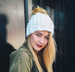 Oversized Chunky Pom Beanie