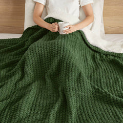 Sherpa Waffle Knit Chenille Throw