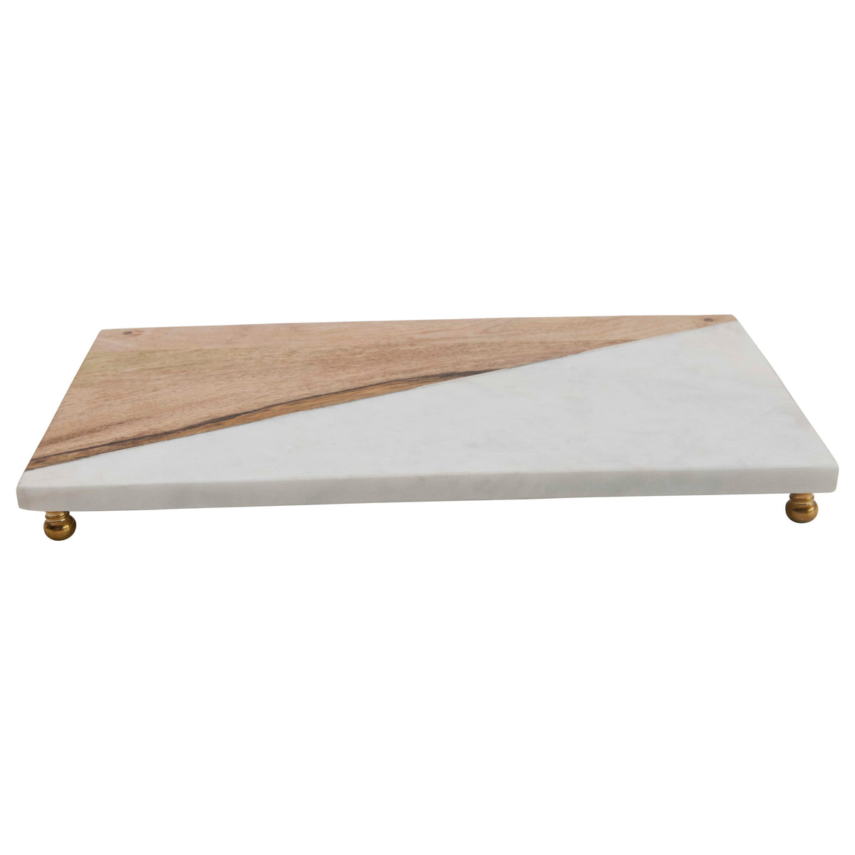 Cutting Board/Serving Tray with Brass Feet