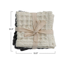 Cotton Waffle Weave Dish Cloths w/ Loops