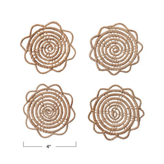 Hand-Woven Palm Coasters