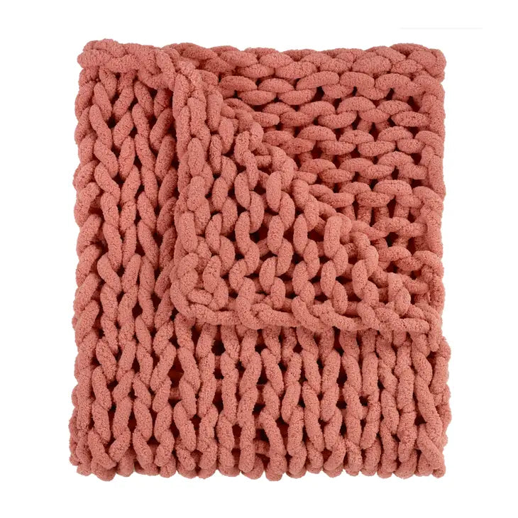 Chunky Knit Chenille Throw