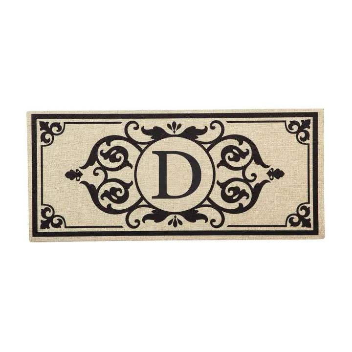 Cambridge Monogram Burlap Sassafras Switch Mat, Letters A-Z, 22
