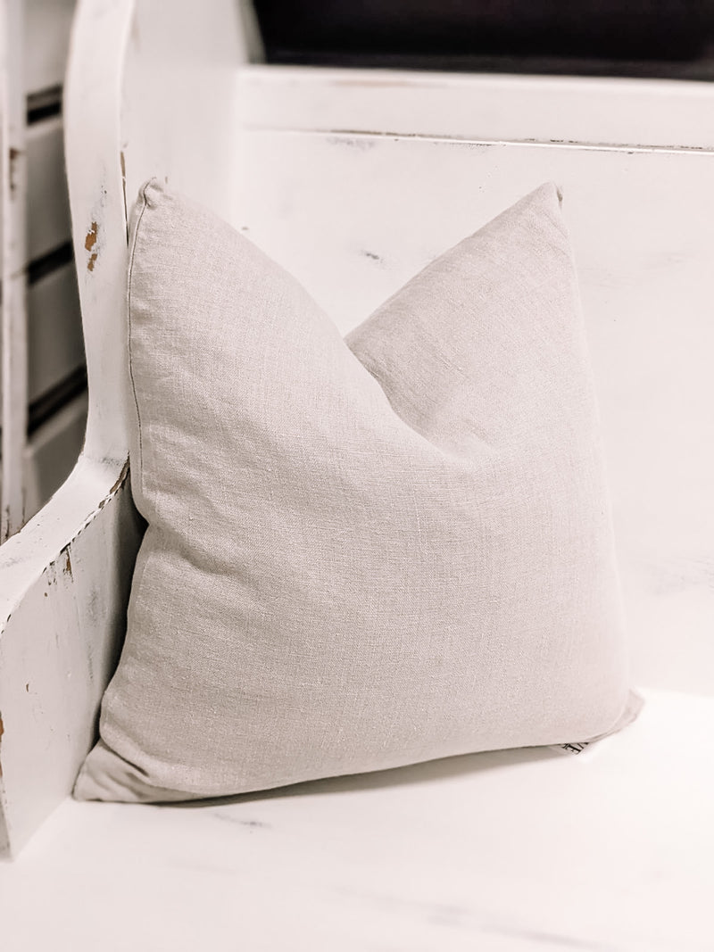 Grey Linen Pillow