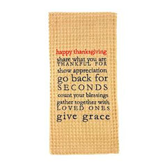 Embroidered Towel Thanksgiving