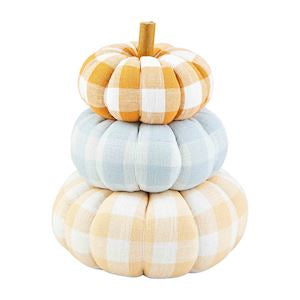 Gingham Stacked Pumpkins