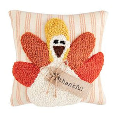 Mini Hooked Pillows Thanksgiving