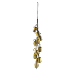 Handmade Hanging Metal Bells with Jute Rope