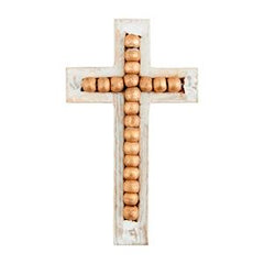 Gold Beaded Cross Sitter