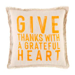Thankful Fringe Pillow