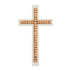Gold Beaded Cross Sitter