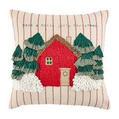 Fringe Tree Appliqued Pillow