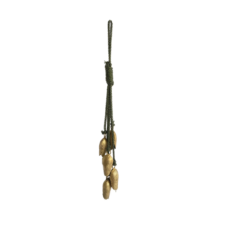 Hanging Metal Bells with Rope Hanger