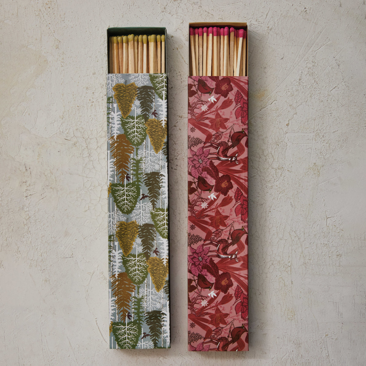 Safety Matches in Matchbox w/ Seasonal Pattern, 4 Styles