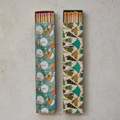 Safety Matches in Matchbox w/ Seasonal Pattern, 4 Styles