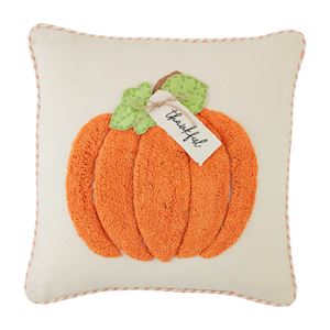 Orange Tufted Pumpkin Pillow