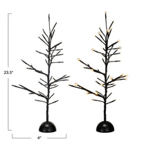 Metal Tree w/ LED Lights, Black