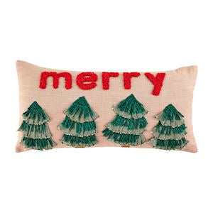 Fringe Tree Appliqued Pillow