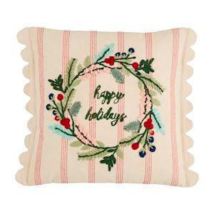 Striped Embroidery Pillows