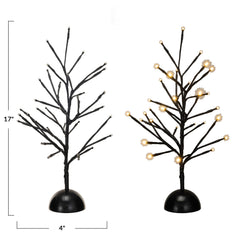 Metal Tree w/ LED Lights, Black