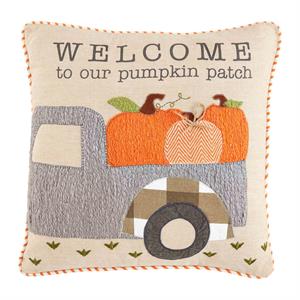 Welcome Pumpkin Truck Pillow