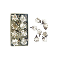 Mercury Glass Heart & Star Ornaments