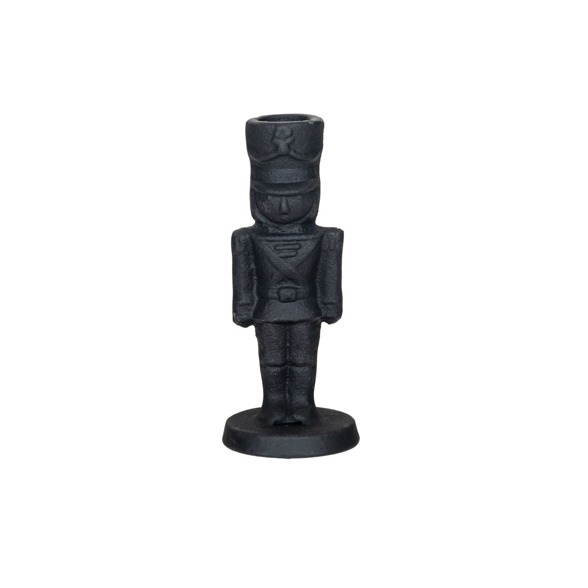 Cast Iron Soldier Shaped Taper Holder