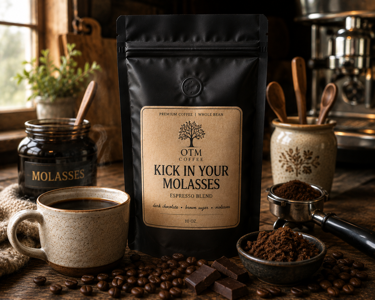 Olive Tree Marketplace Kick In Your Molasses Espresso Blend lifestyle photo