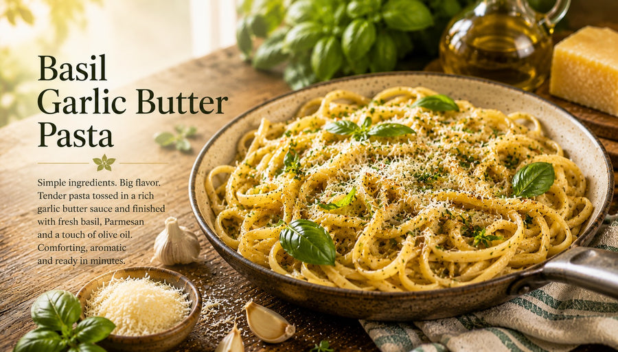 Basil Garlic Butter Pasta