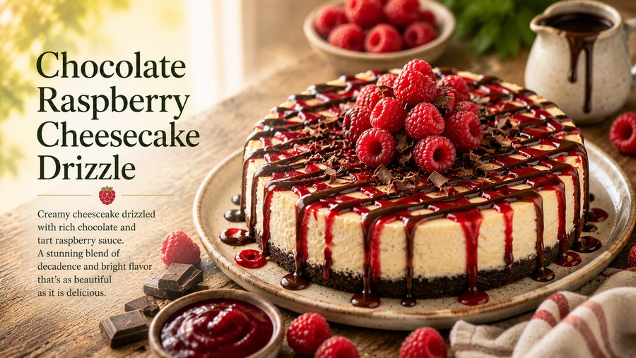 Chocolate Raspberry Cheesecake Drizzle