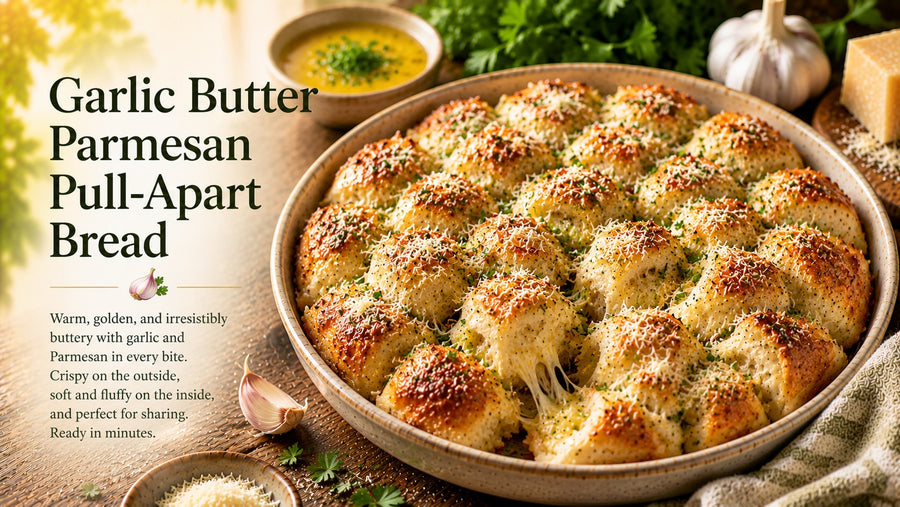 Garlic Butter Parmesan Pull-Apart Bread