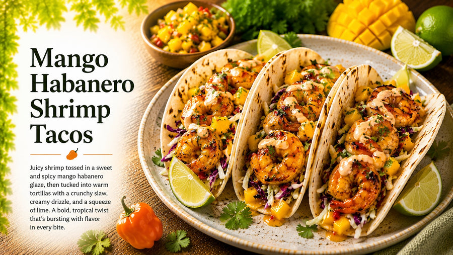 Mango Habanero Shrimp Tacos