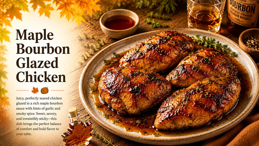 Maple Bourbon Glazed Chicken