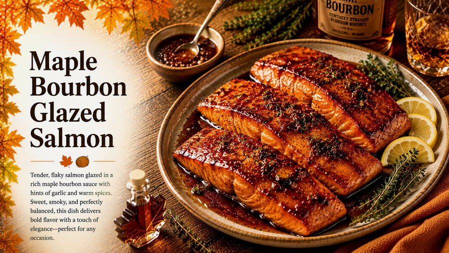 Maple Bourbon Glazed Salmon