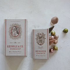 Canvas Book Storage Boxes "Kringle & Co. Workshop"