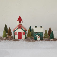 Hand-Painted Stoneware House