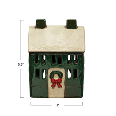 Hand-Painted Stoneware House
