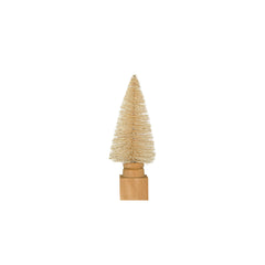 Sisal Bottle Brush Tree w/ Carved Wood Base