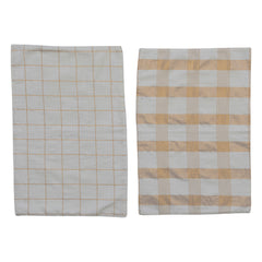 Woven Cotton Placemat w/ Metallic Gold Thread