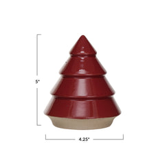 Stoneware Tree, Red & Unglazed