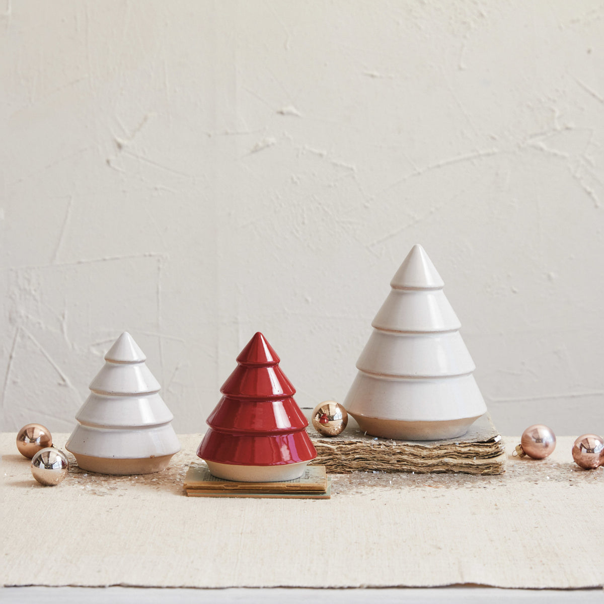 Stoneware Tree, White &amp; Unglazed