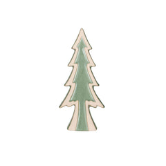 Stoneware Tree, Reactive Glaze, Green & Unglazed