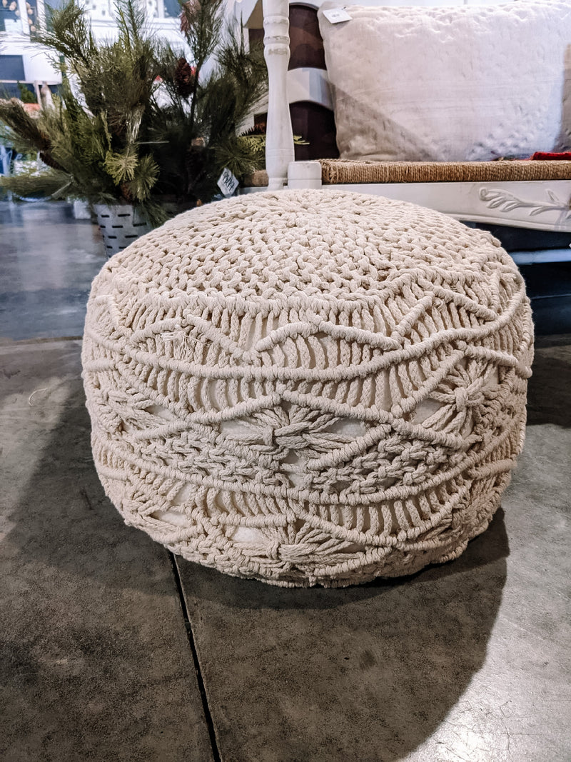 Macrame Pouf