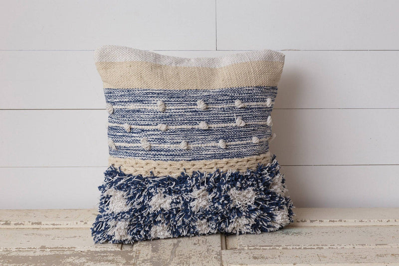 Woven Pillow With Knots
