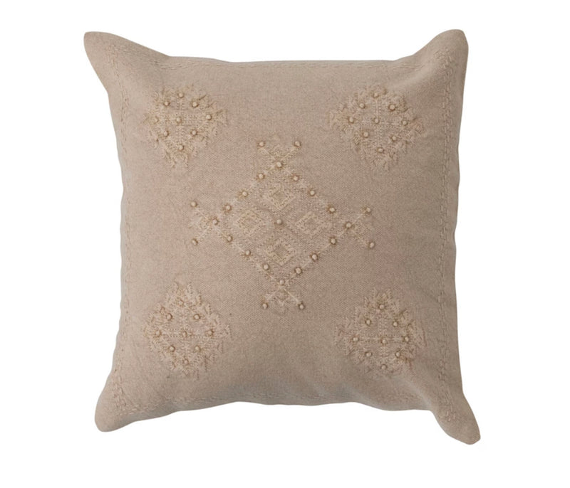 French Knot Embroidery Pillow