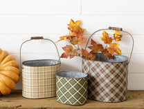 Plaid Nesting Tins