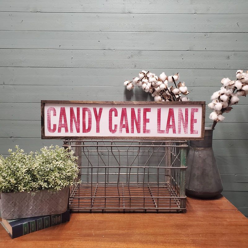 Candy Cane Lane Sign