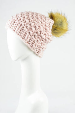 Oversized Chunky Pom Beanie